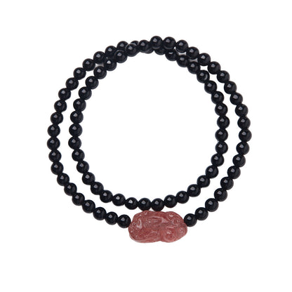 Midnight Guardian Black Crystal Bracelet