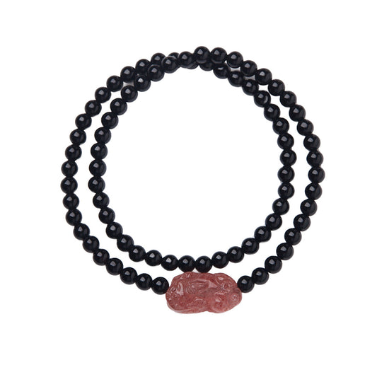 Midnight Guardian Black Crystal Bracelet