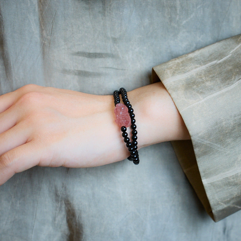 Midnight Guardian Black Crystal Bracelet