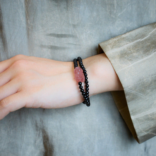Midnight Guardian Black Crystal Bracelet