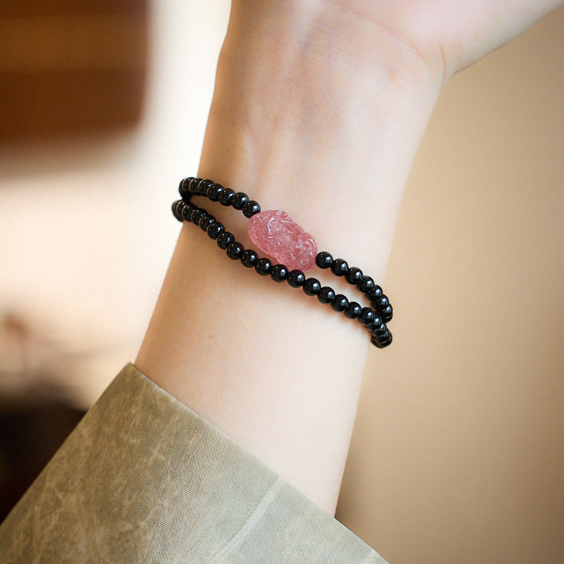 Midnight Guardian Black Crystal Bracelet