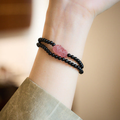 Midnight Guardian Black Crystal Bracelet