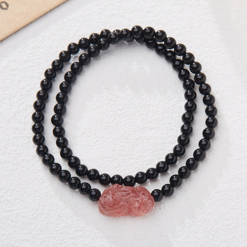 Midnight Guardian Black Crystal Bracelet