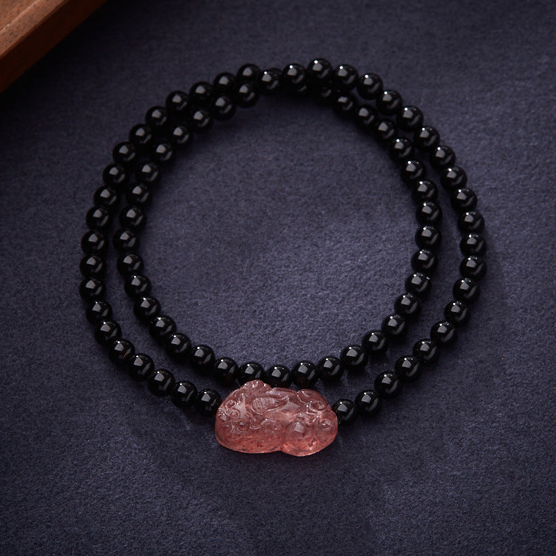 Midnight Guardian Black Crystal Bracelet