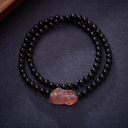 Midnight Guardian Black Crystal Bracelet