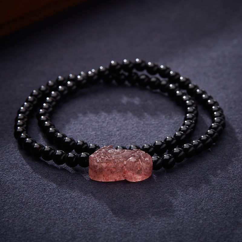 Midnight Guardian Black Crystal Bracelet
