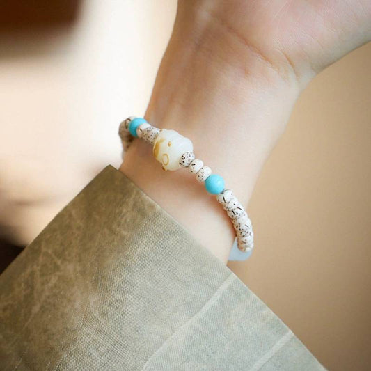 Lunar Purity Star & Moon Bodhi Crystal Bracelet