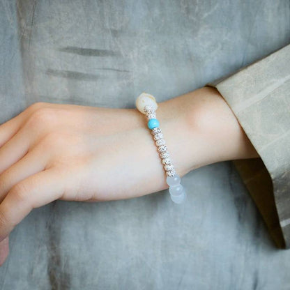 Lunar Purity Star & Moon Bodhi Crystal Bracelet