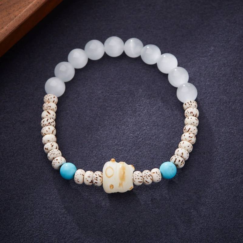 Lunar Purity Star & Moon Bodhi Crystal Bracelet