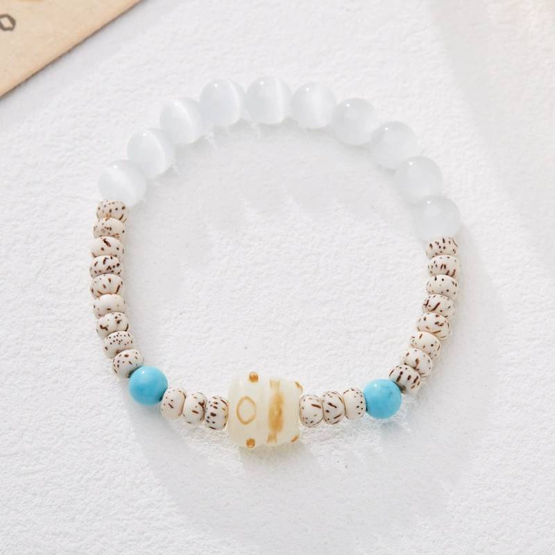 Lunar Purity Star & Moon Bodhi Crystal Bracelet
