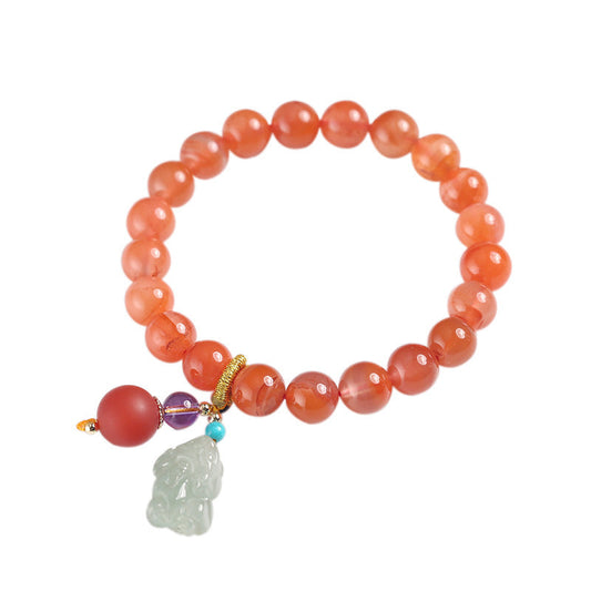 Scarlet Prosperity Agate Crystal Bracelet