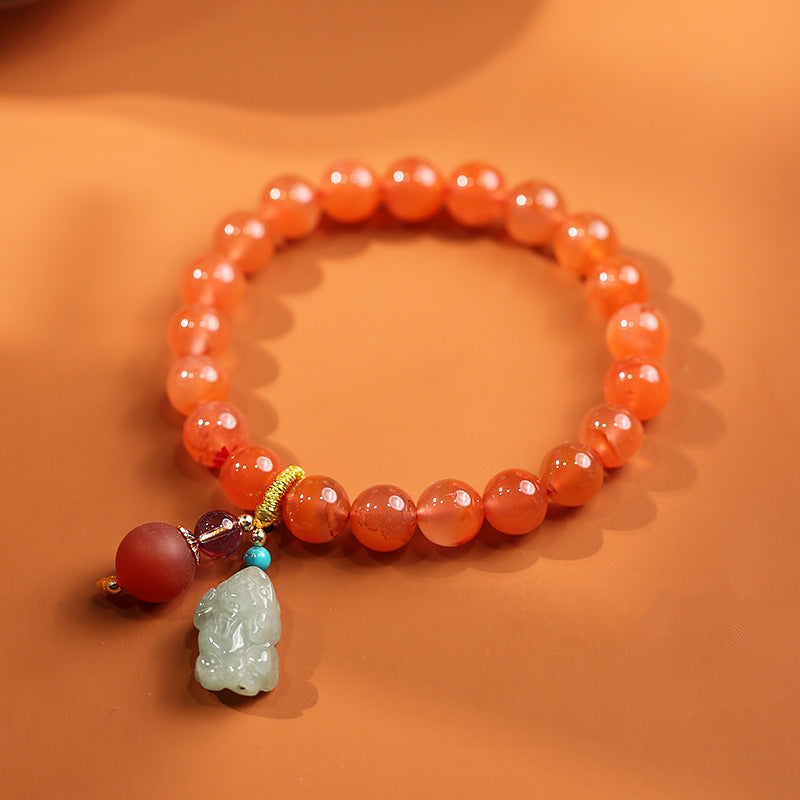 Scarlet Prosperity Agate Crystal Bracelet