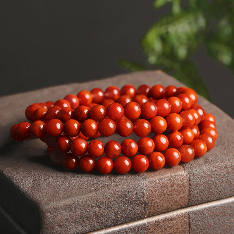 Blazing Circle Agate Crystal Bracelet