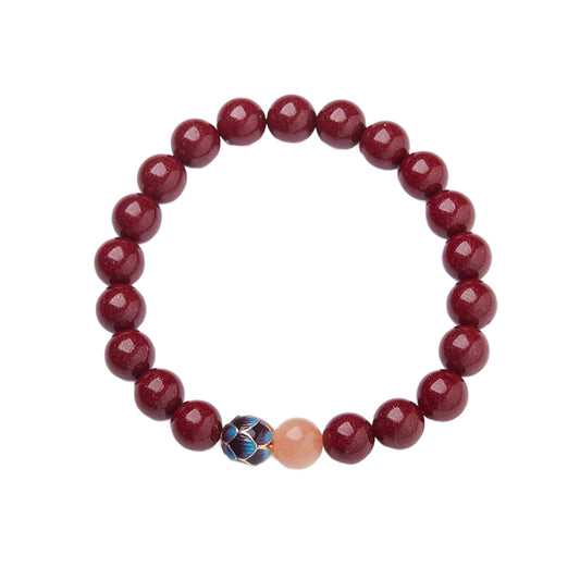 Solar Ember Red Goldstone Crystal Bracelet