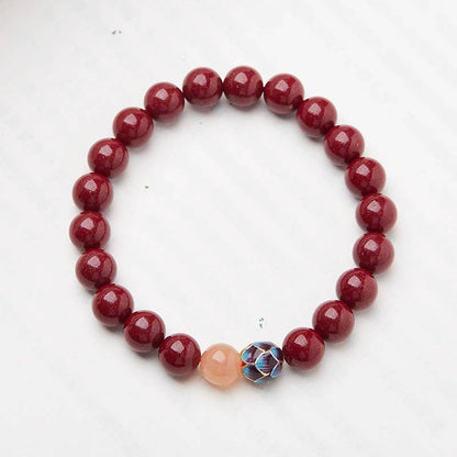 Solar Ember Red Goldstone Crystal Bracelet