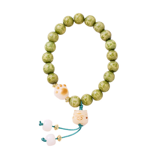 Forest Paws Jade Crystal Bracelet