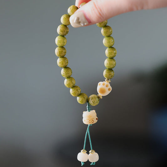 Forest Paws Jade Crystal Bracelet