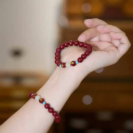 Zodiac Harmony Vermilion Agate Crystal Bracelet