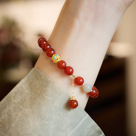 Blessed Tassel Agate Crystal Bracelet
