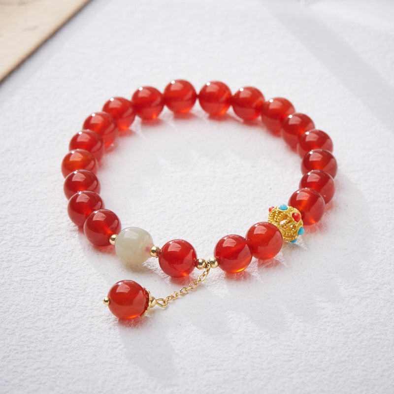 Blessed Tassel Agate Crystal Bracelet