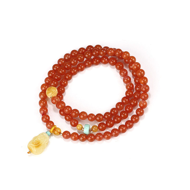 Fortune Shield Agate Crystal Bracelet