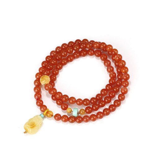 Fortune Shield Agate Crystal Bracelet