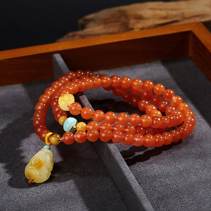Fortune Shield Agate Crystal Bracelet