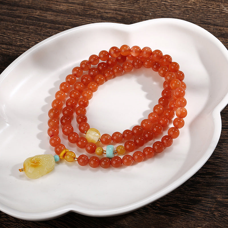 Fortune Shield Agate Crystal Bracelet