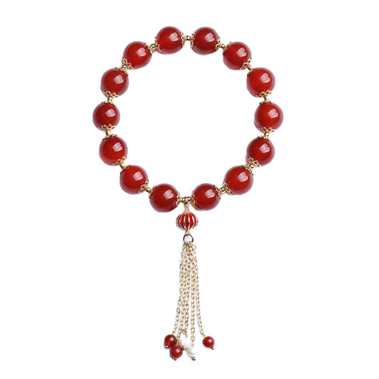 Glowing Tassel Agate Crystal Bracelet