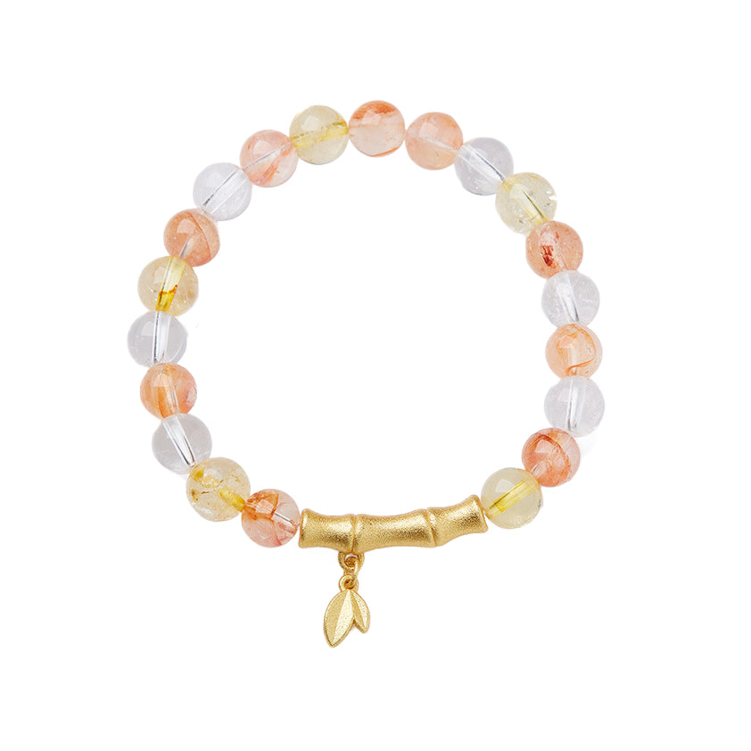 Sunset Aura Citrine Crystal Bracelet