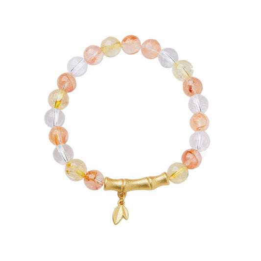 Sunset Aura Citrine Crystal Bracelet