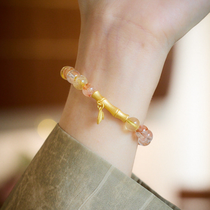 Sunset Aura Citrine Crystal Bracelet