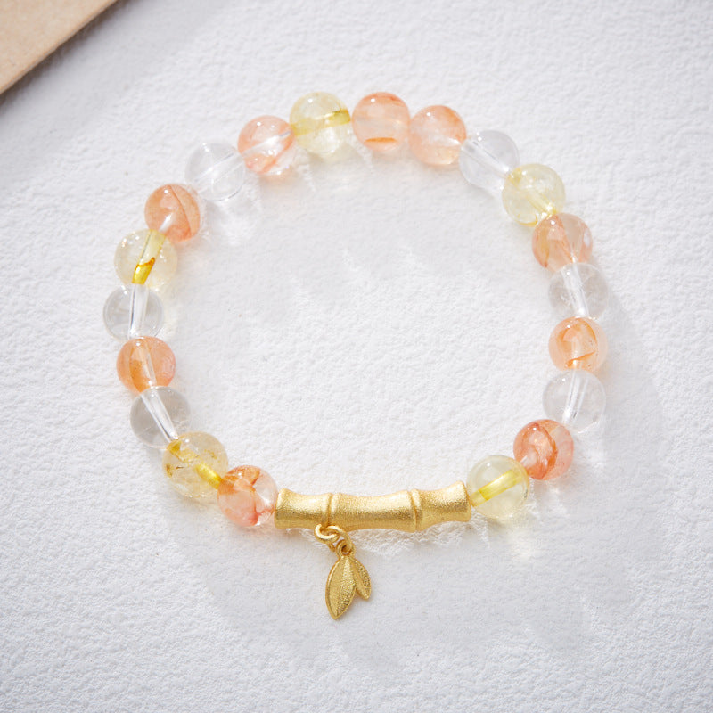 Sunset Aura Citrine Crystal Bracelet