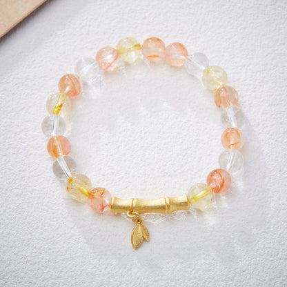 Sunset Aura Citrine Crystal Bracelet