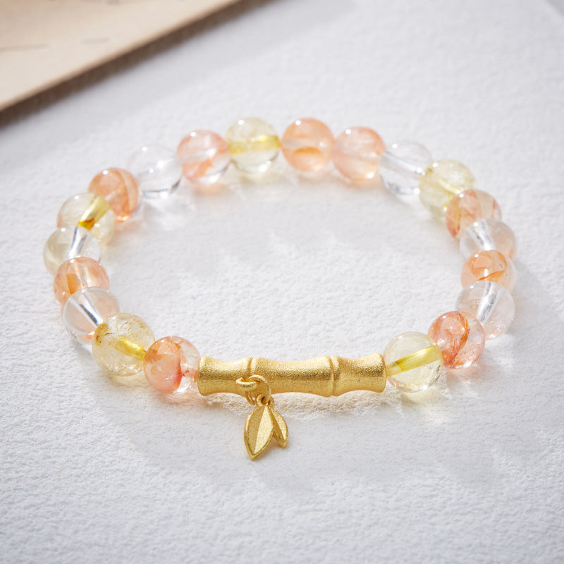 Sunset Aura Citrine Crystal Bracelet