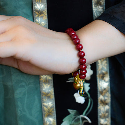 Scarlet Beast Amber Crystal Bracelet
