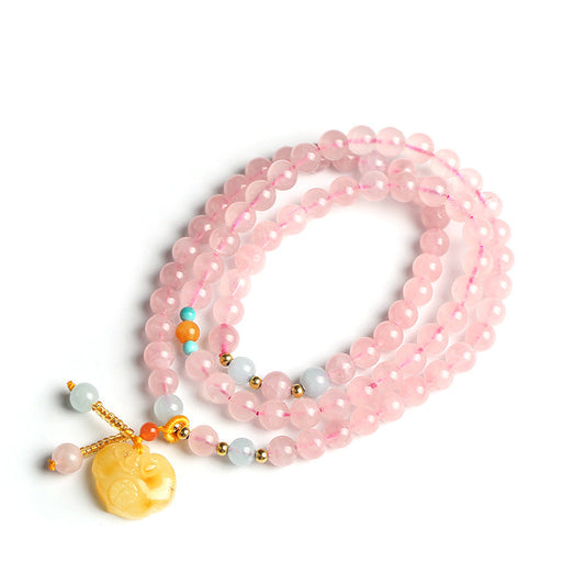 Pink Bliss Rose Quartz Crystal Bracelet
