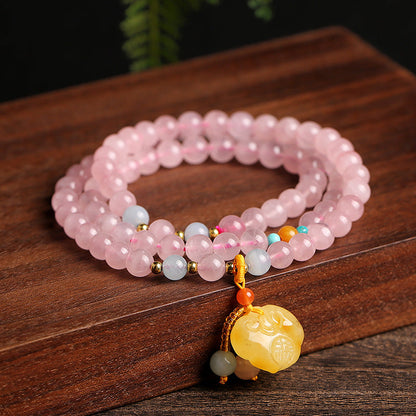 Pink Bliss Rose Quartz Crystal Bracelet