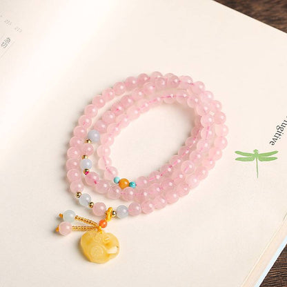 Pink Bliss Rose Quartz Crystal Bracelet