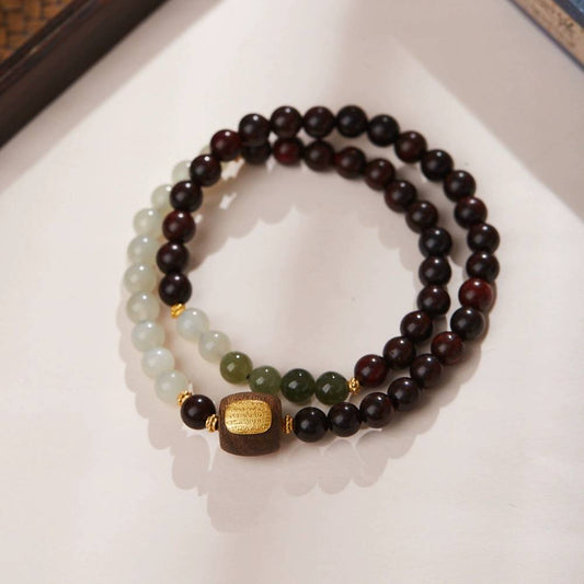 Sacred Harmony Red Sandalwood Crystal Bracelet