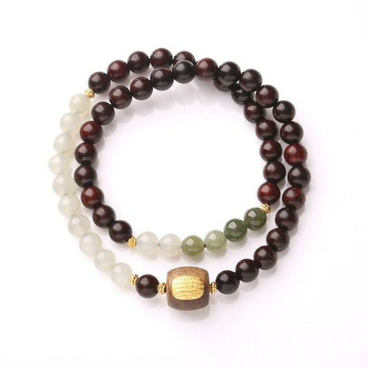 Sacred Harmony Red Sandalwood Crystal Bracelet