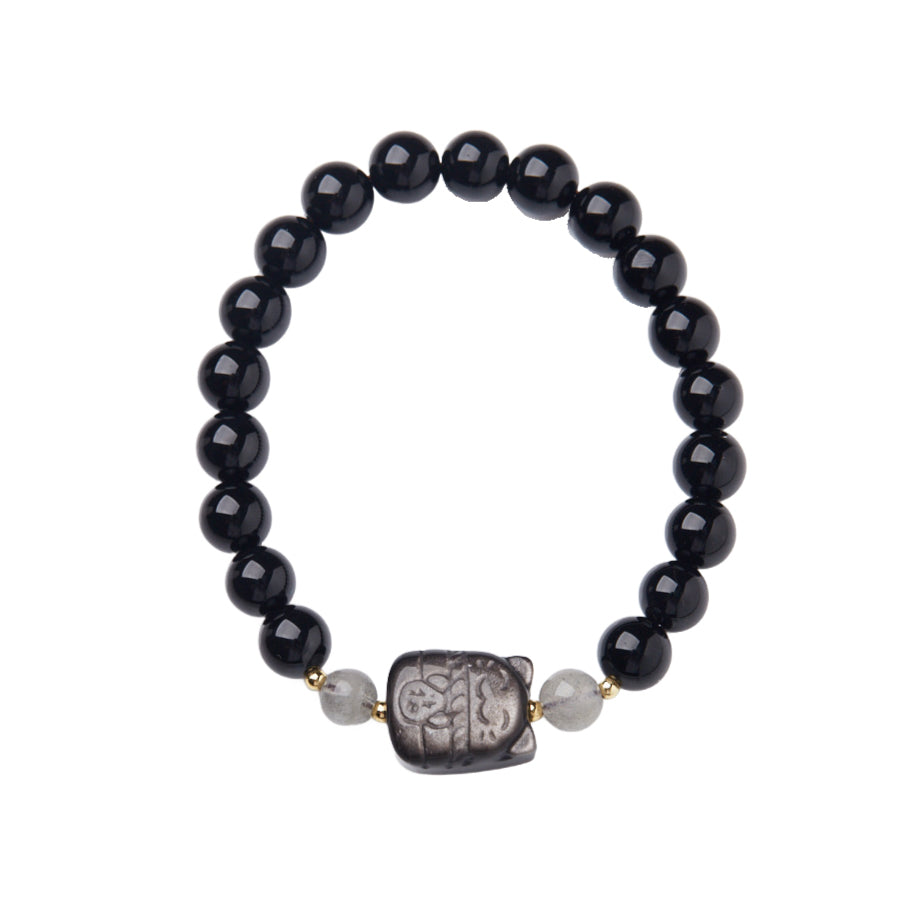 Mystic Paws Black Crystal Bracelet