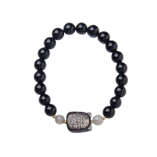 Mystic Paws Black Crystal Bracelet