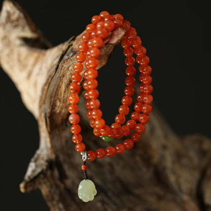 Crimson Paws Achat-Kristall-Armband