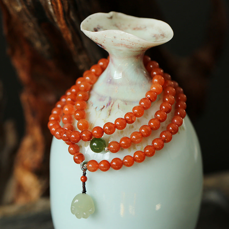Crimson Paws Achat-Kristall-Armband