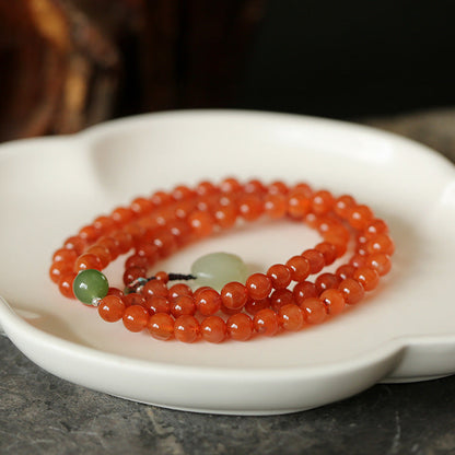 Crimson Paws Achat-Kristall-Armband
