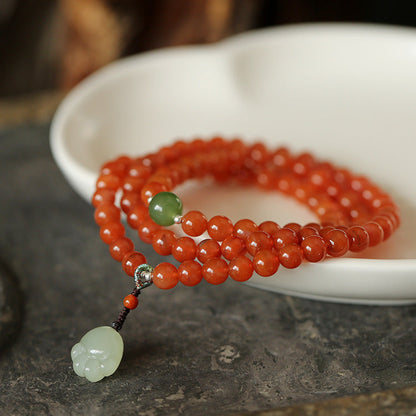 Crimson Paws Achat-Kristall-Armband