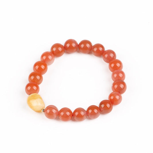 Scarlet Shine Agate Crystal Bracelet