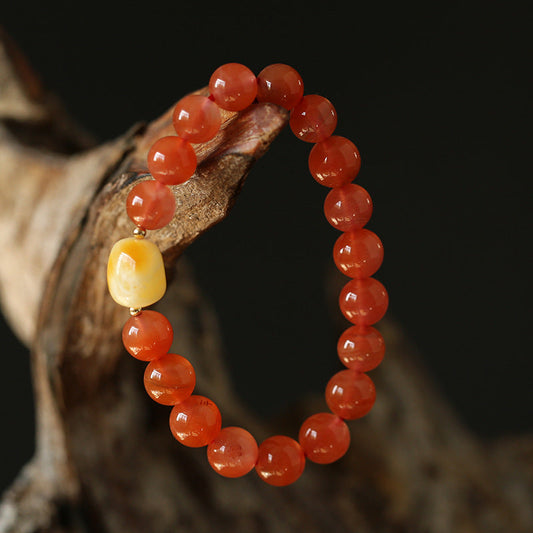 Scarlet Shine Agate Crystal Bracelet
