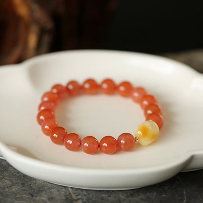 Scarlet Shine Agate Crystal Bracelet